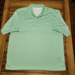 Columbia PFG Fishing Polo - Sea Green - Size Large